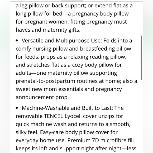 CozyRest Pregnancy ‘H-Shape Pillow’ Full Body Pillow-Light Gray - Picture 3 of 11